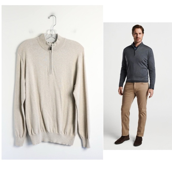 Peter Millar Sweaters Peter Millar Men Quarterzip Sweater Beige